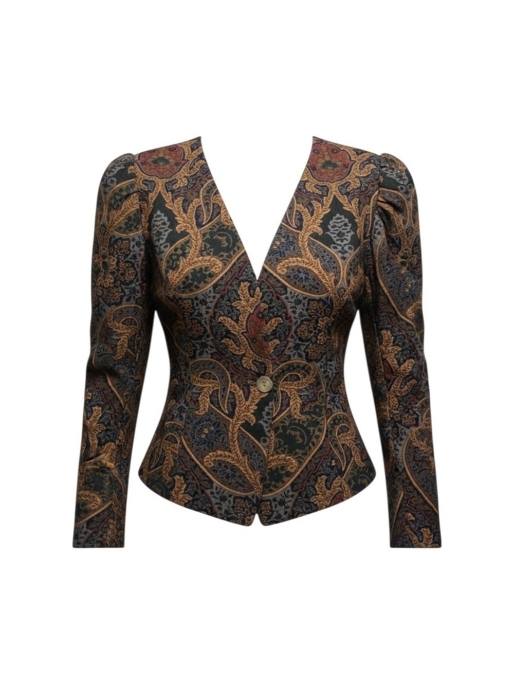 Vintage Doncaster Paisley Print Tailored Blazer